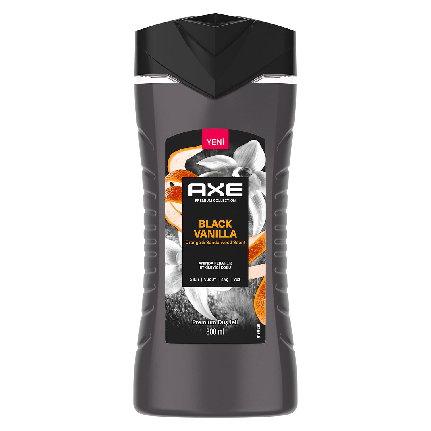 AXE Premium Collection Duş Jeli Black Vanilla 3 in 1 Vücut Saç Yüz 300 ml