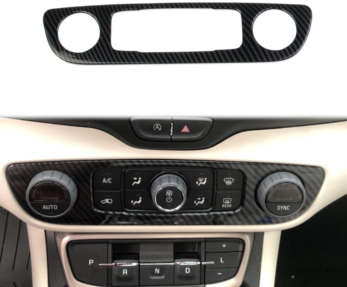 Carbon Fiber Center Console Air Conditioner Panel AC Cover Trim for GMC Terrain 2018-2024