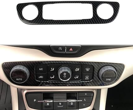 Carbon Fiber Center Console Air Conditioner Panel AC Cover Trim for GMC Terrain 2018-2024