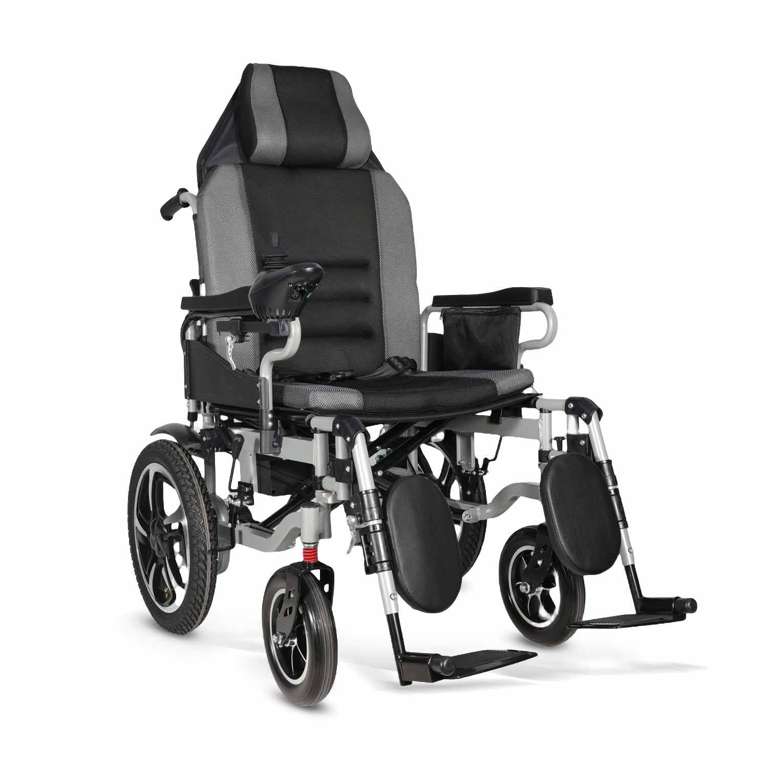 EverActiv Ecorider | Electric Wheelchair with additional Headrest | Lithium Ion Battery | Air Travel Friendly | Color- Blue | 180 degree Reclining | Elevating and Detachable Footrest | Made In India-image-8