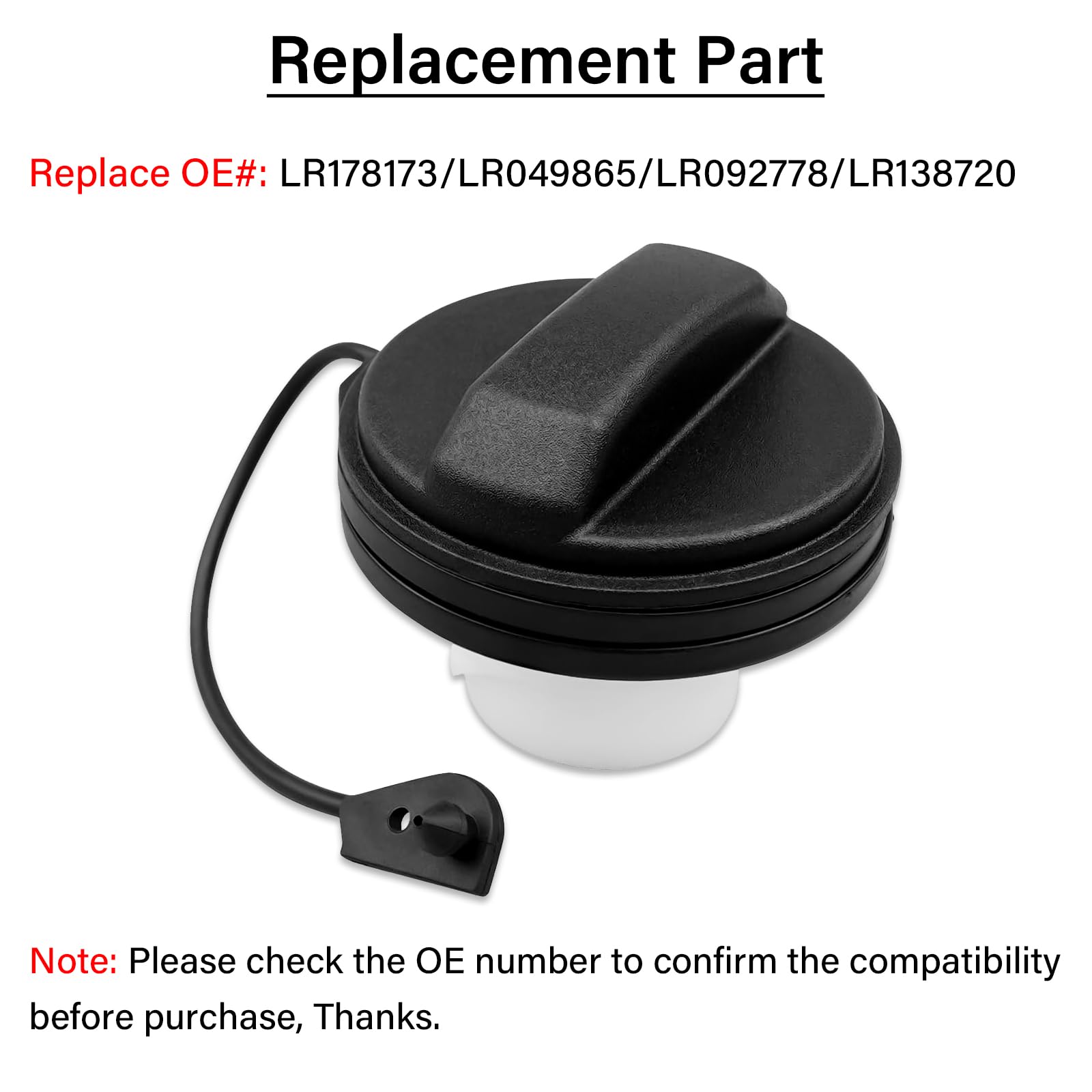 Tapa de gasolina, tapa de combustible para Range Rover Evoque 2014-2021 Range Rover Sport 2015-2021 Velar 2018-2021 Discovery Sport 2017-2021 Land Rover Defender, reemplaza la pieza LR178173 LR138720