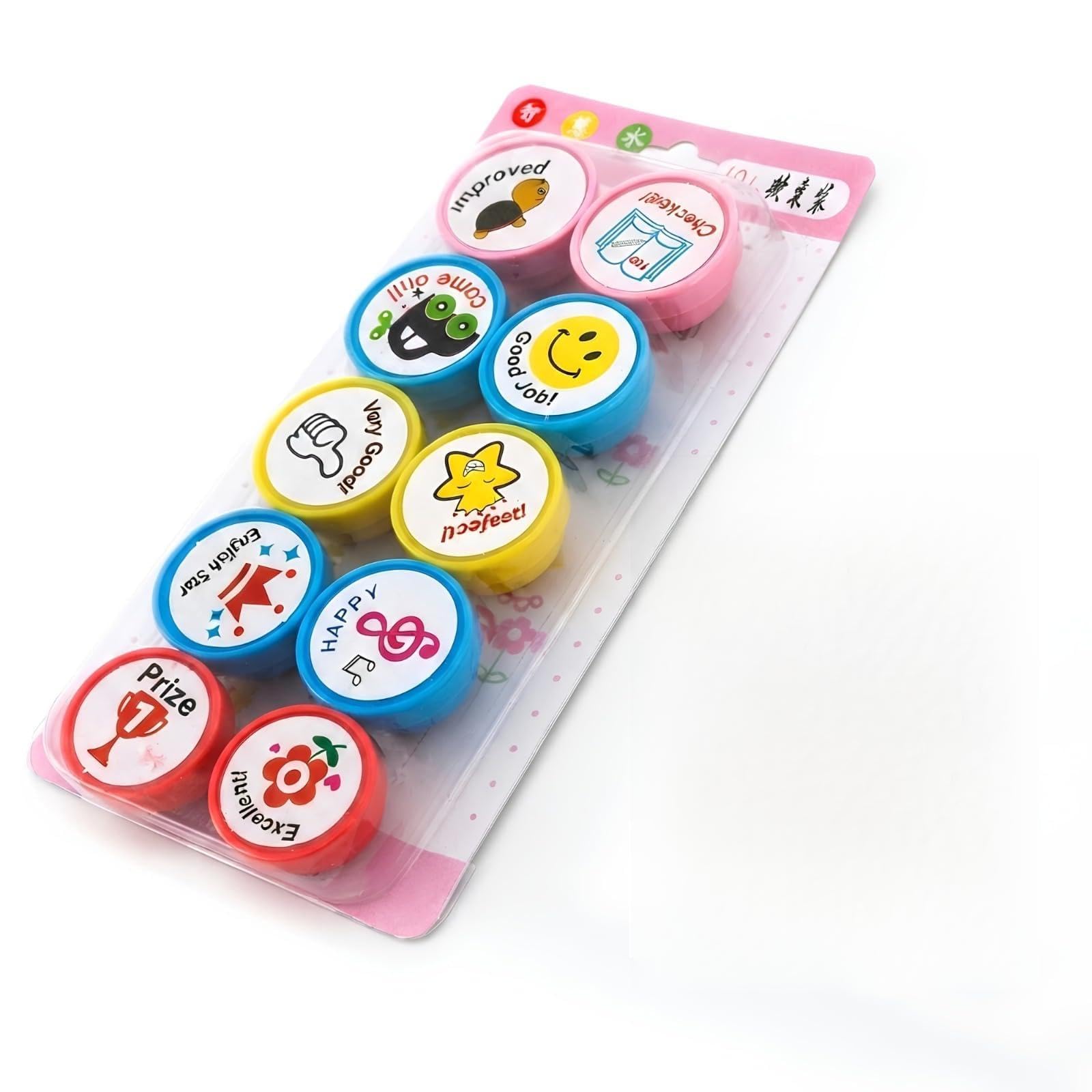 Crackles Kids Motivation Stamp Set (Pack of 1) | Self Inking Teacher Reward Stamp | Red Ink Praise Stamps for Students | School Scrapbooking DIY Craft Stamp for Kids-image-46