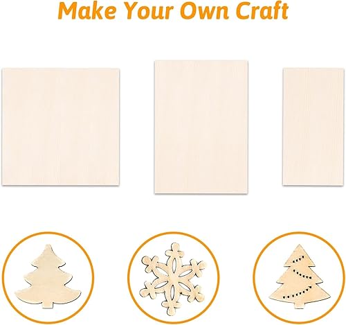 Miniatura 3 de Hojas de madera de balsa, 12 hojas finas de madera de balsa de 116 x 4 x 8 pulgadas, madera en blanco para Cricut Maker, madera, manualidades,