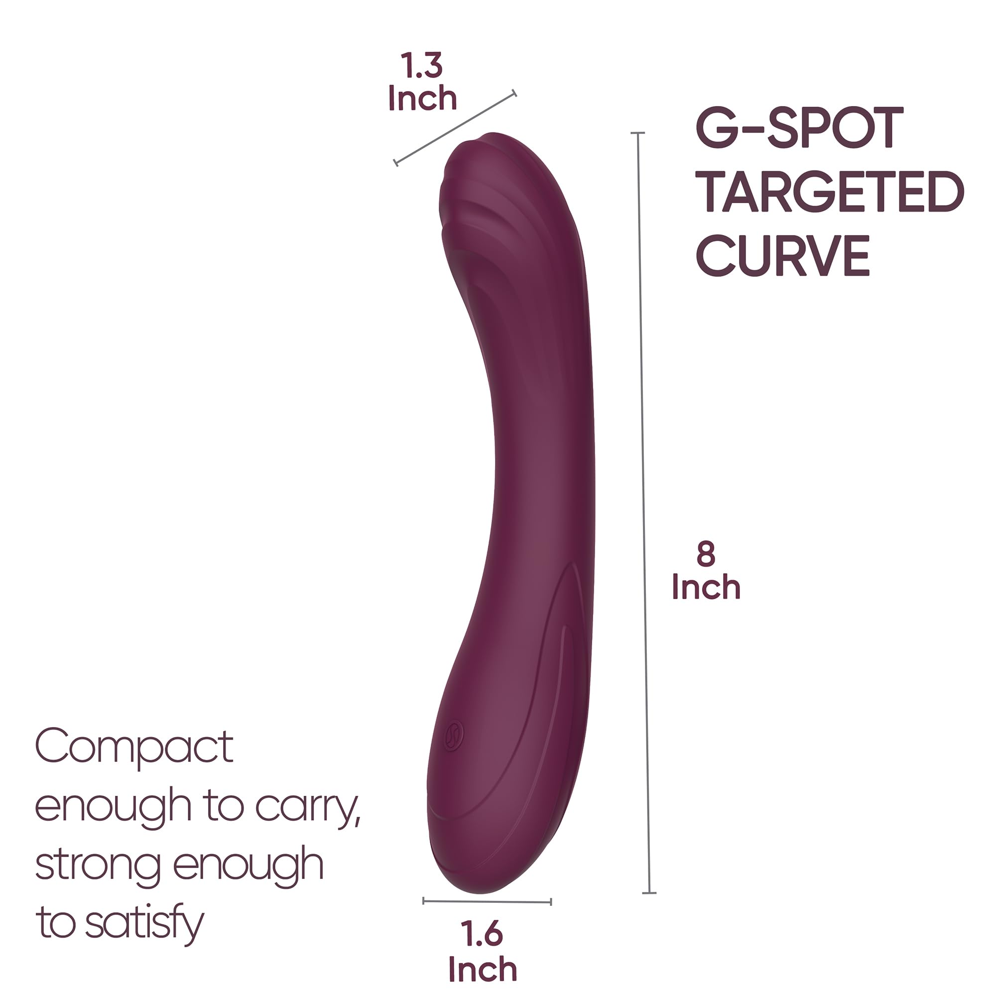 SELOVE – Gebogener Vibrator für Frauen & Männer, G-Punkt- oder Prostata-Stimulation (Deep Purple)