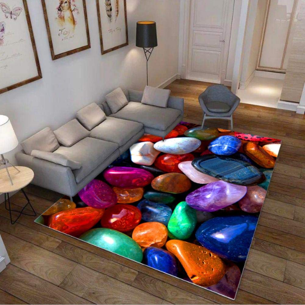 Nowoczesny designerski dywan do domu prosty 3D kamień wielokolorowy dywan stereo 160 x 230 cm
