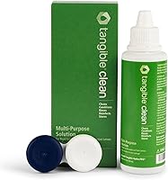 Vista 1 de Tangible Clean - Solución multiusos para lentes de contacto con estuche para lentes, tamaño viajero 3.4 FL Oz