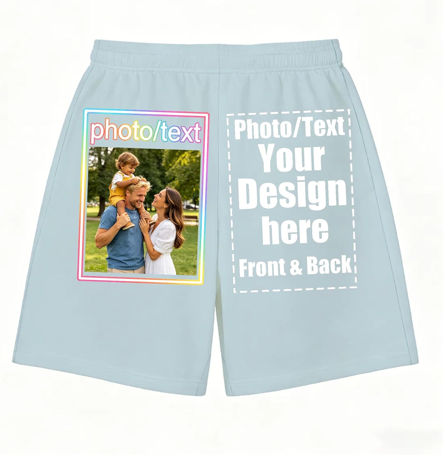 Custom Shorts for Men Add Your Design for Men Personalized Casual Shorts Men for Gifts