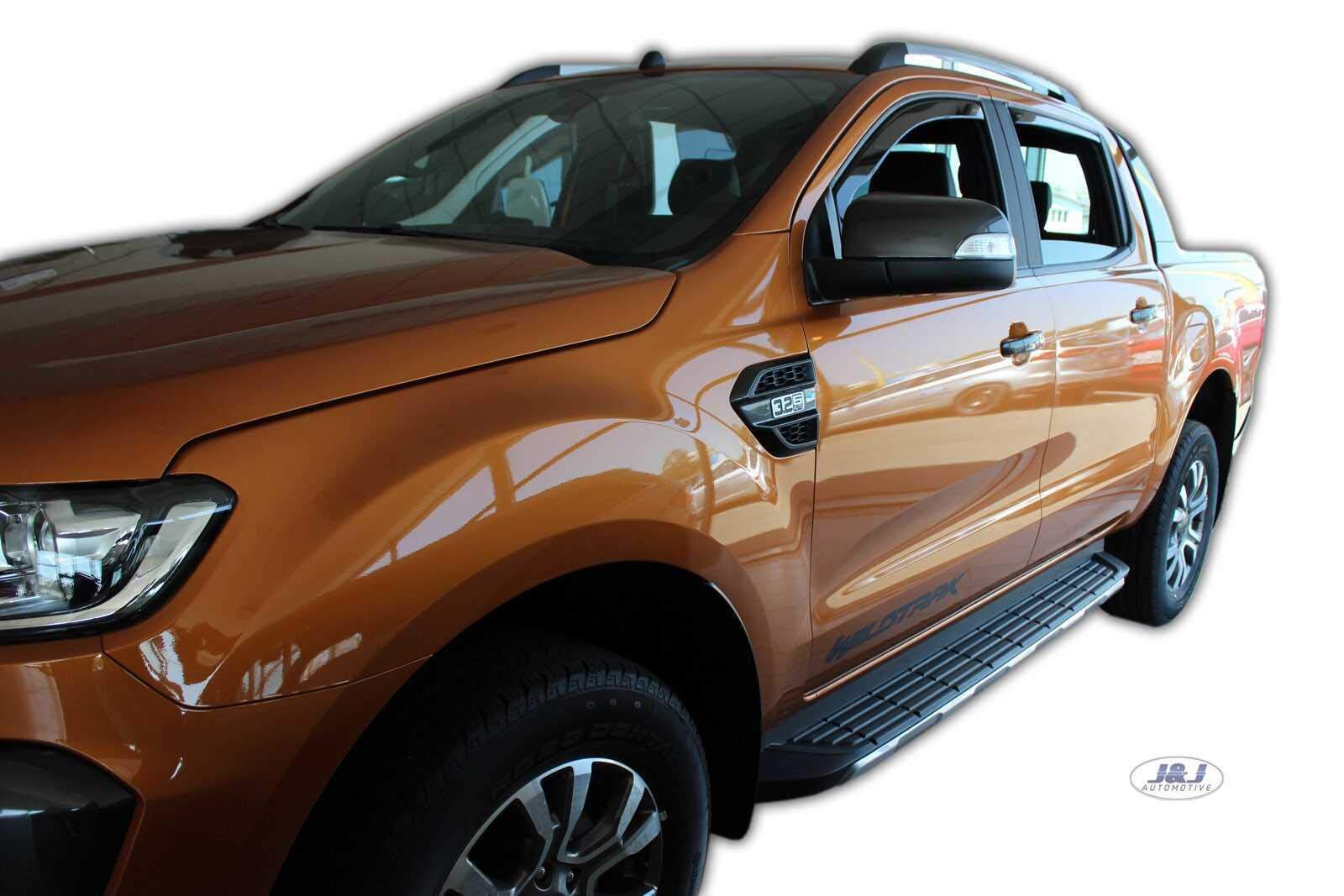 J&J AUTOMOTIVE Windabweiser für Ford Ranger 3 4-Türer 2012-2016 4tlg, Heko Regenabweiser Getönt