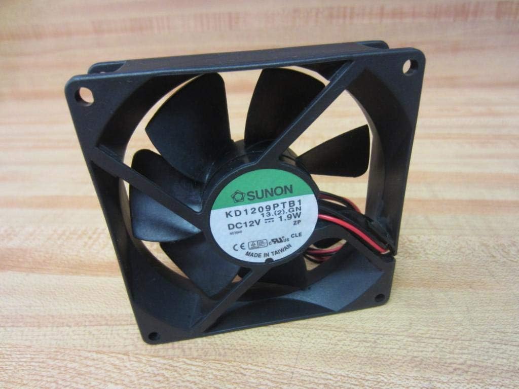 3.6" x 3.6" (92mm) Sunon KD1209PTB1 Ball Bearing Case Fan w/3-Pin Connector (Black)