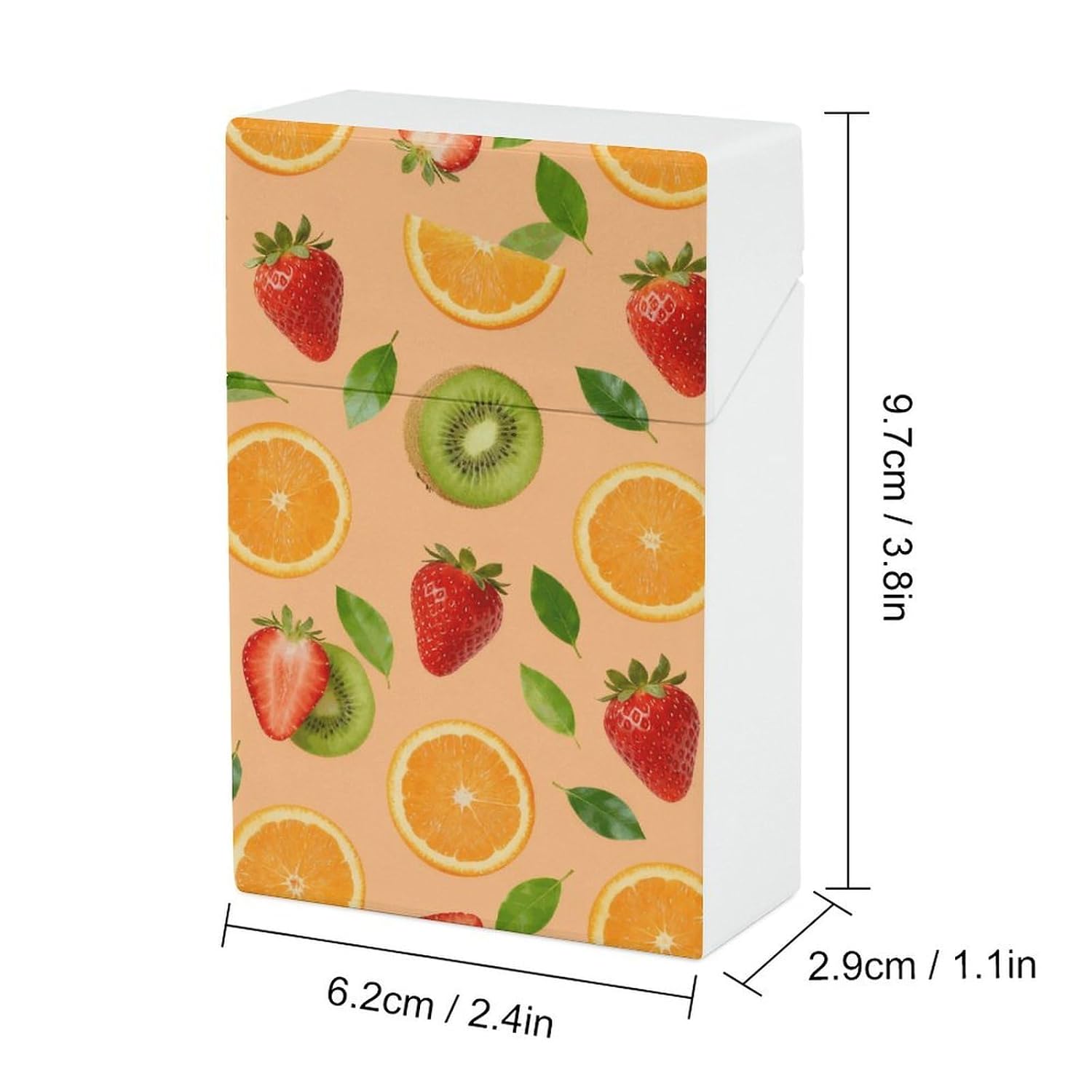 Fruit Slice Portable Flip-Top Cigarette Case for Office image 2