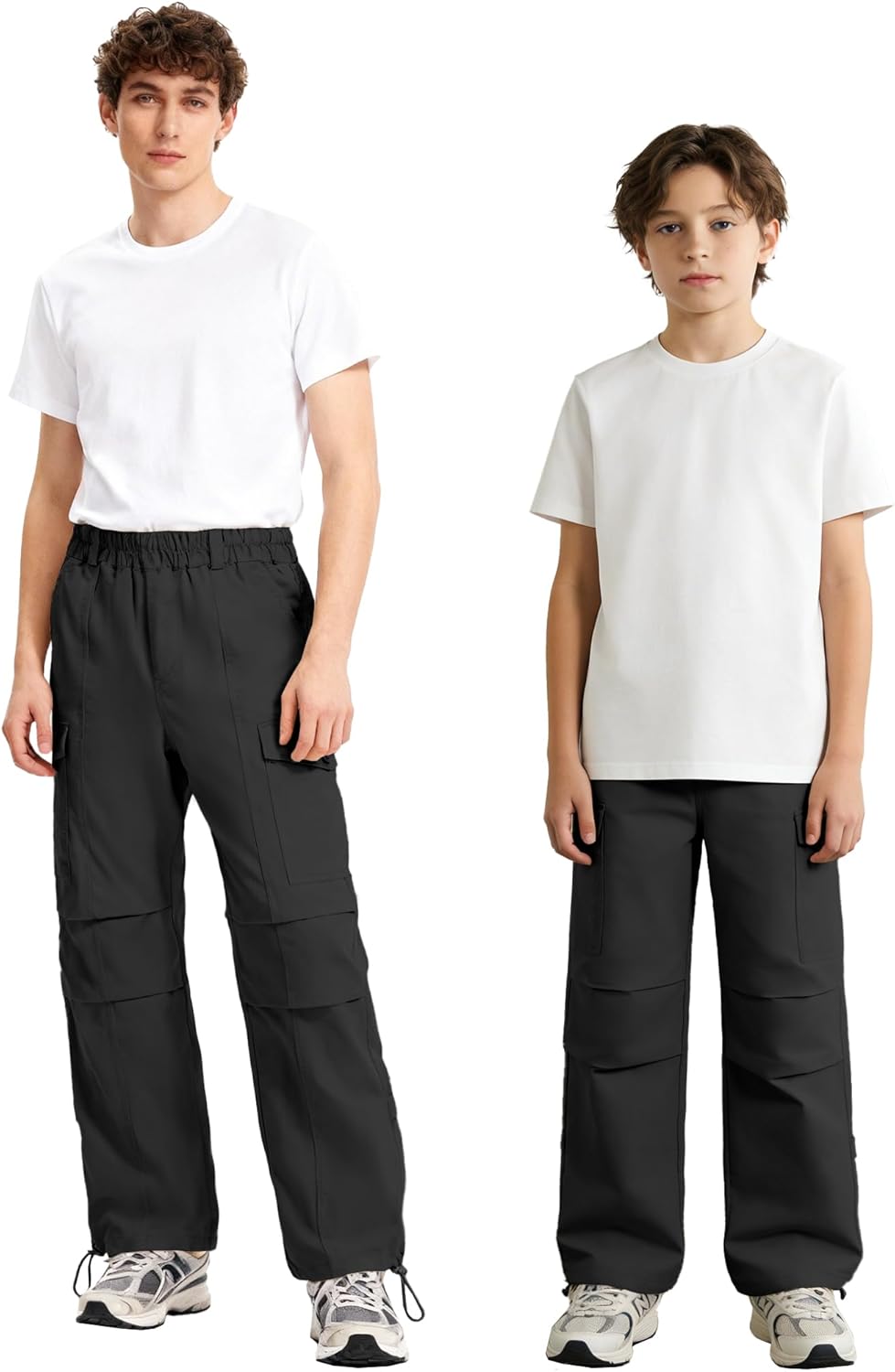 SANGTREE Boy's Drawstring Waist Pleated Front Baggy Cargo Pants, 4-14 Years - Image 2