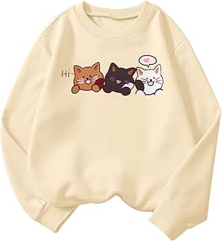 Amazon.com: SOLY HUX Girl's Cute Graphic Crew Neck