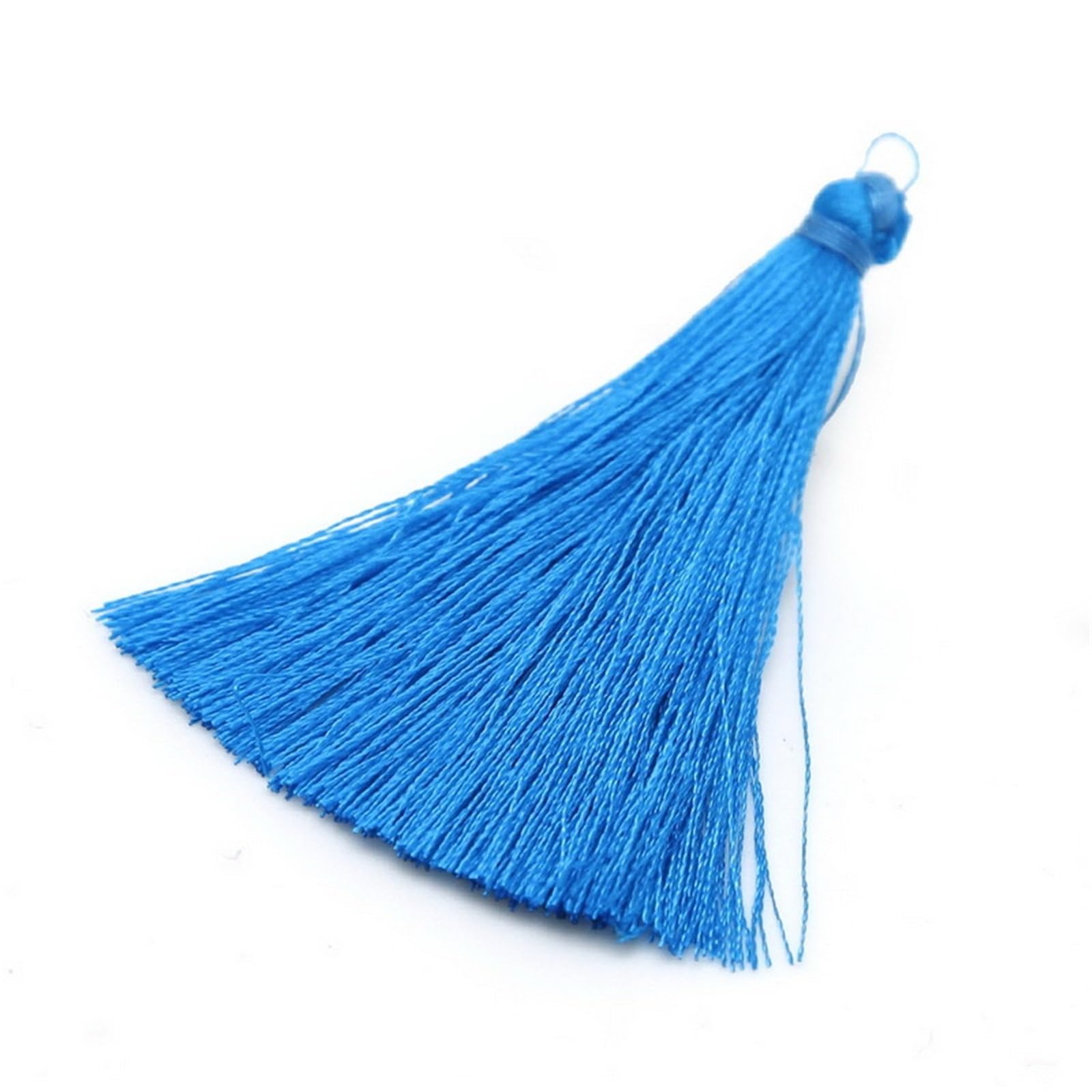 Mini Tassels for Crafts 20pcs Garment Silk Tassel Charms for Handmade Earring Jewelry DIY Clothing Sewing Accessories(Turquoise)