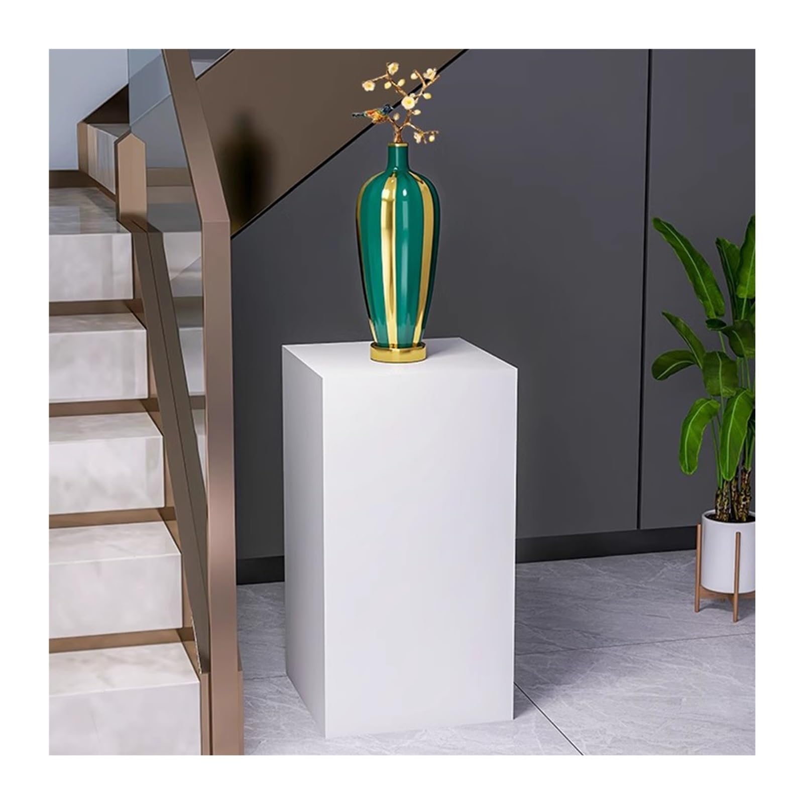 Présentoir sur Socle pour gâteaux, mannequins, Chaussures et Fleurs - 30 x 30 x 100 cm - Plateforme de scène pour Mariages, événements et boutiques de Mariage - Socle de présentation polyval