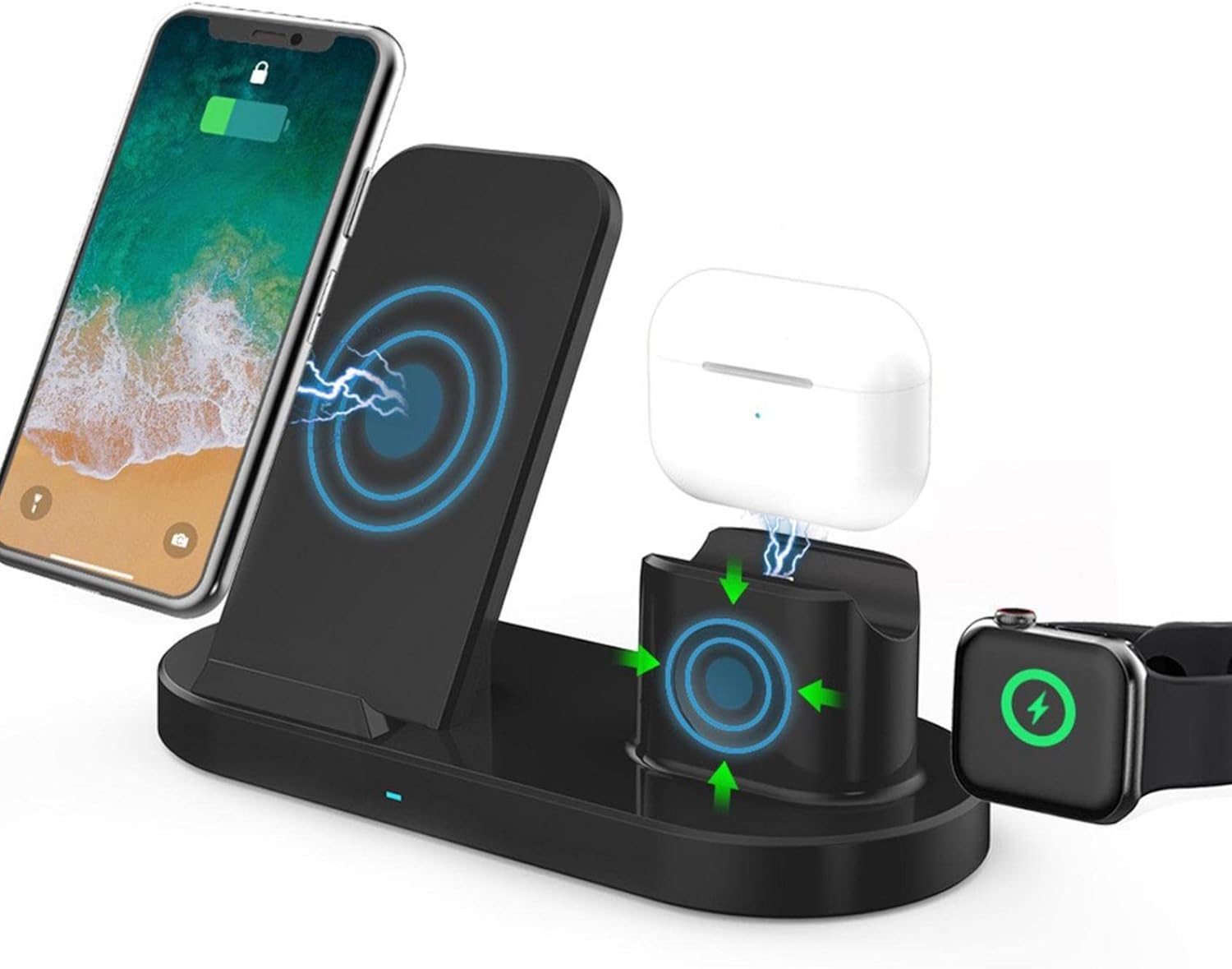 3 in 1 Wireless Charging Station for Multiple Devices 15W