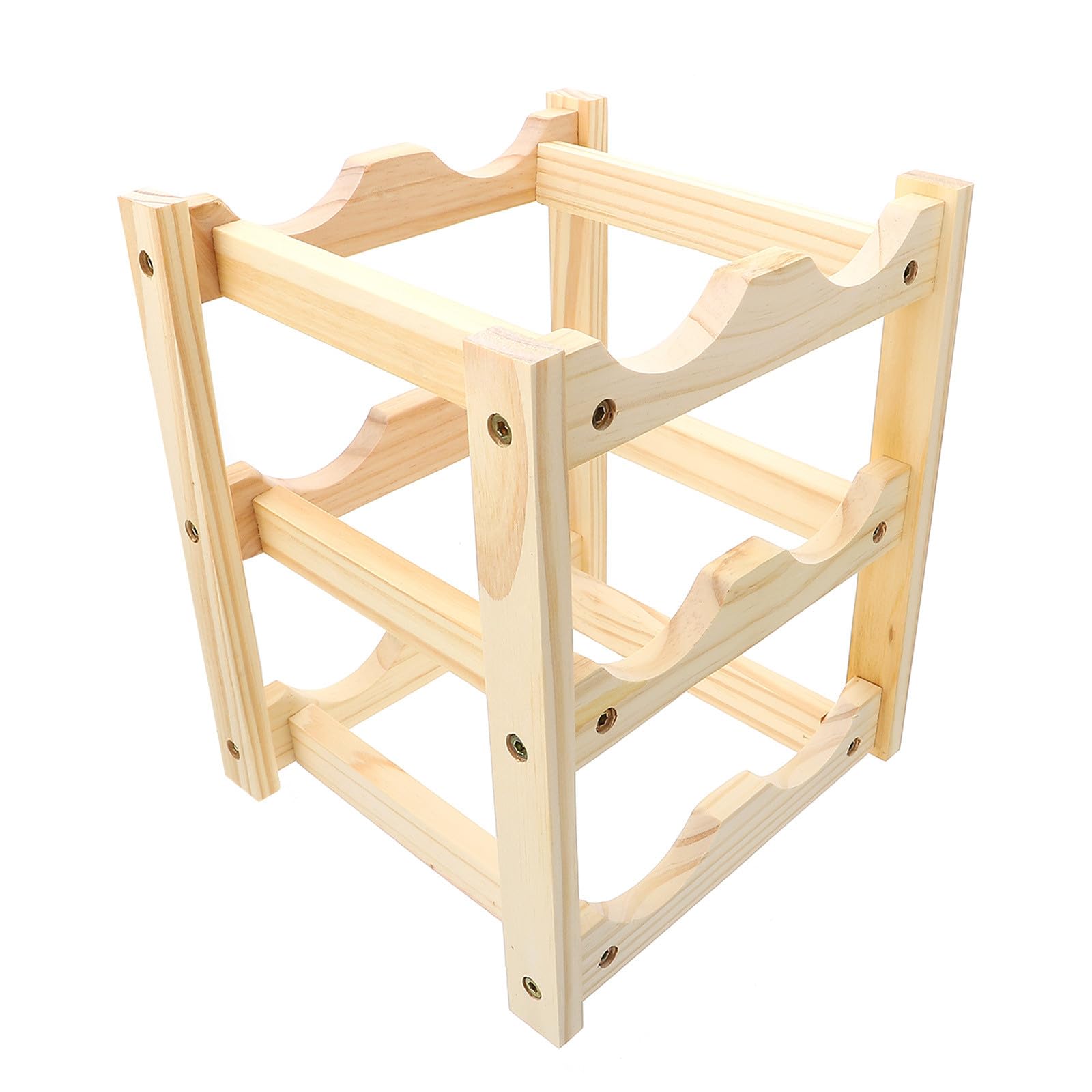 Casier à vin en bois beige stable et pratique pour un gain de place optimal