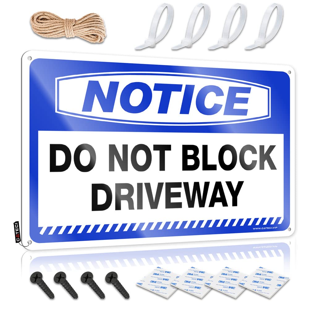 Mwfkkaddb One Color Bbq Signs Outdoor Notice Do Not Block Driveway Tin Sign Man Cave Bar Funny Camping Signs(30X40cm)