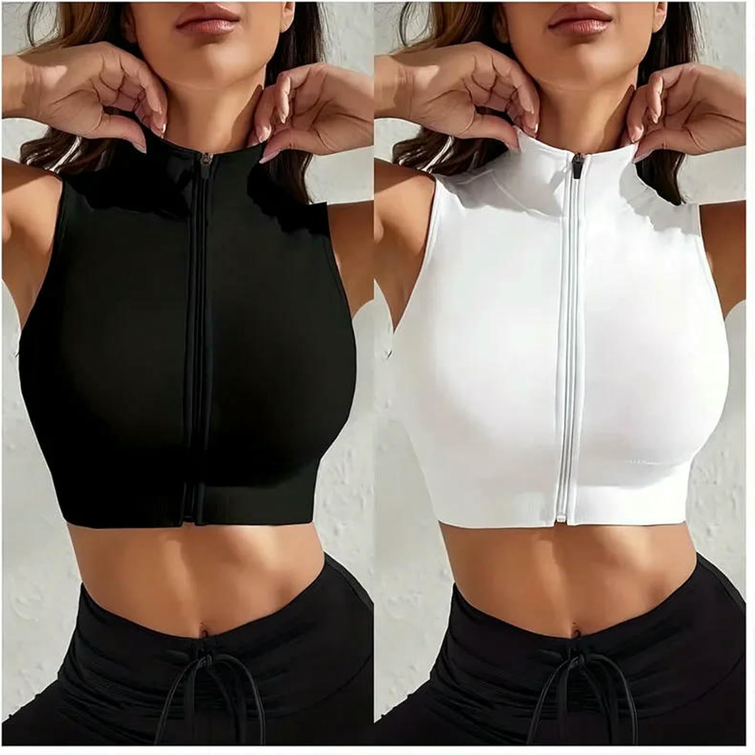 Summer Sports Outdoor Quick-Drying Clothing Yoga Clothes Zipper Seamless Vest Fitness Cycling Top