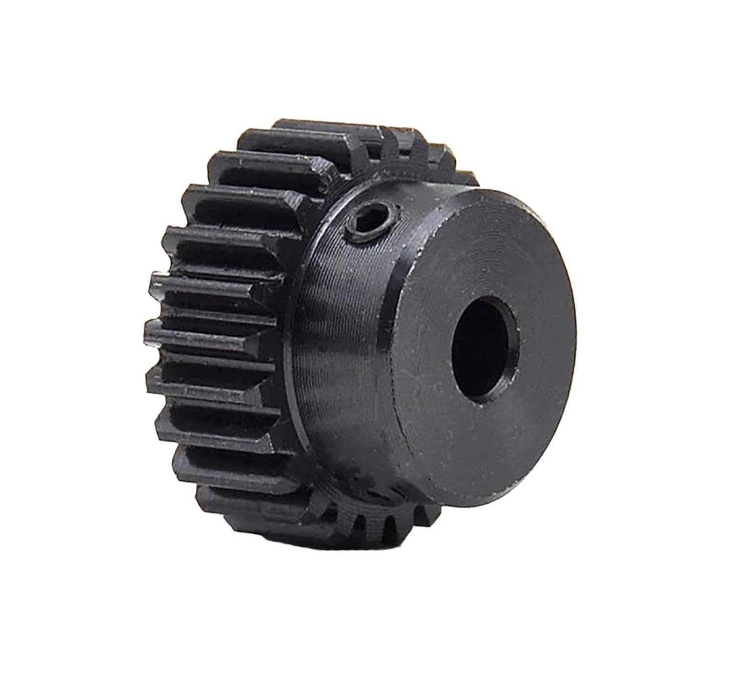 Steel Heavy Duty Motor Pinion Gear 1 Module Spur Gear Motor 1M 20T-29T 45# Steel Blackening Mechanical Transmission Bore 6mm(1M 20T)