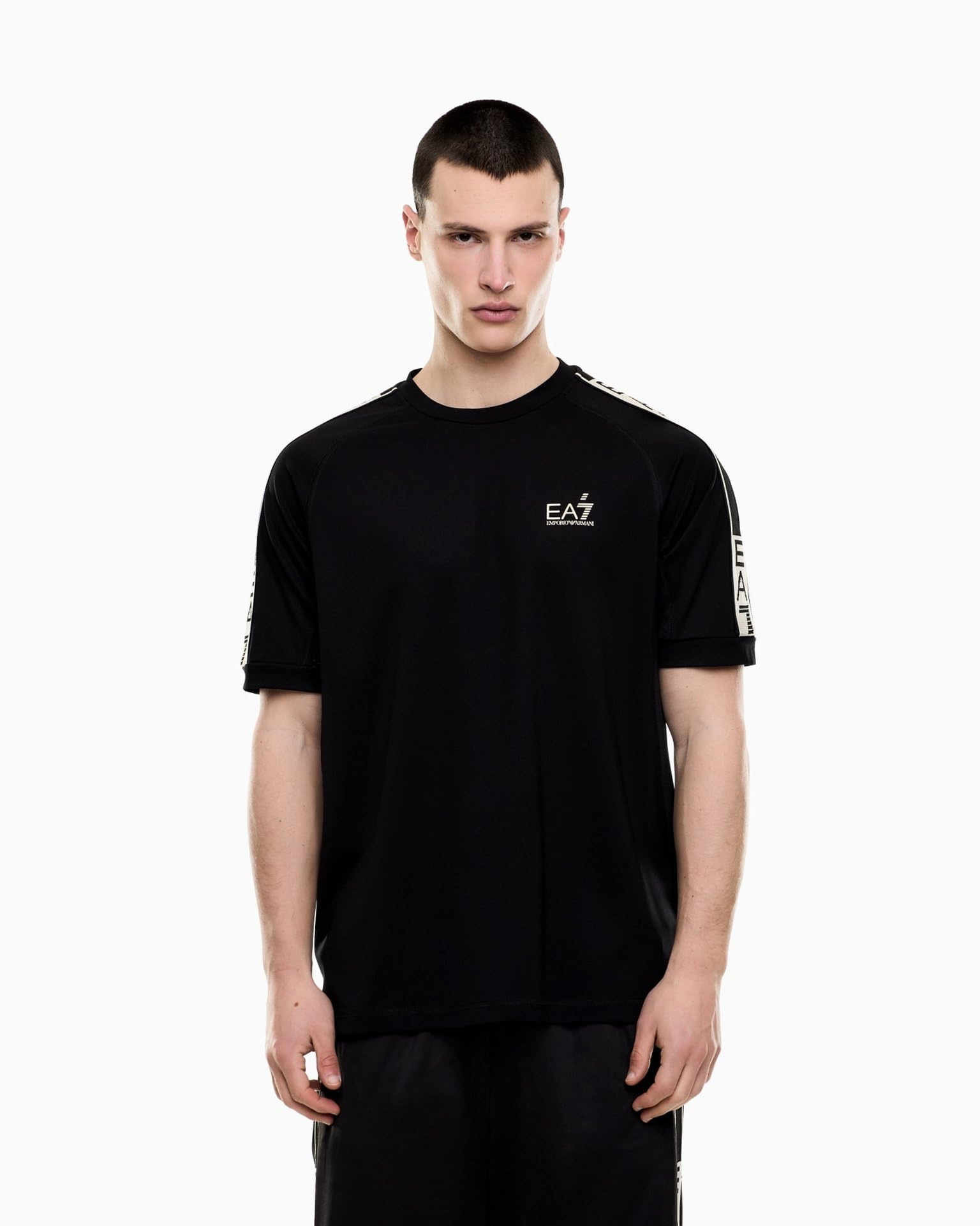 EA7 Emporio Armani męska koszulka graficzna z mieszanki wiskozy stretch 7M001395AF16724 8033919894899-3XL