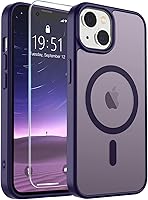 Vista 1049 de SUPFINE Funda magnética para iPhone 11 con protector de pantalla (compatible con MagSafe) (protección contra caídas de grado militar), translúcida