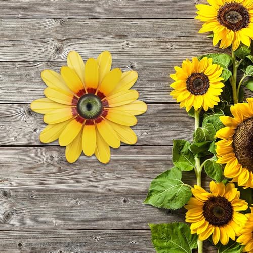 YEAHOME-Sunflower-Garden-Decor-11-Metal-Flower-Wall-Decor-Yard-Hanging-Wall-Art-Decorations-for-Kitchen-Bathroom-Living-Room-Spring-Boho-Art-for-Indoor-Outdoor YEAHOME Sunflower Garden Decor 11 Metal Flower Wall Decor Yard Hanging Wall Art Decorations for Kitchen Bathroom Living Room Spring Boho Art for Indoor Outdoor