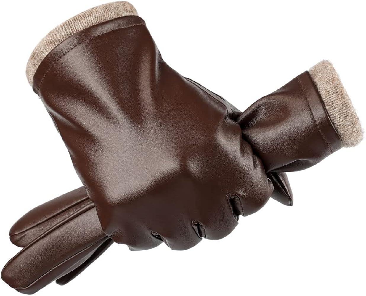 Amazon | [OZERO] メンズ 手袋 スマホ対応 裏起毛（ウール） 革（PU