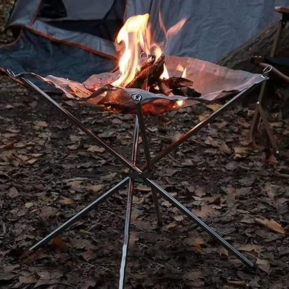 Buy AZOD Fire Pit Outdoor Foldable Camping Fire Pit，Mini Collapsible