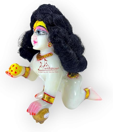 Achleshwar Ladoo Gopal Shining Hair Pack of 2 - Original Kanha Baal for Krishna Idol Shringar & Decoration | Black | 0 No ...