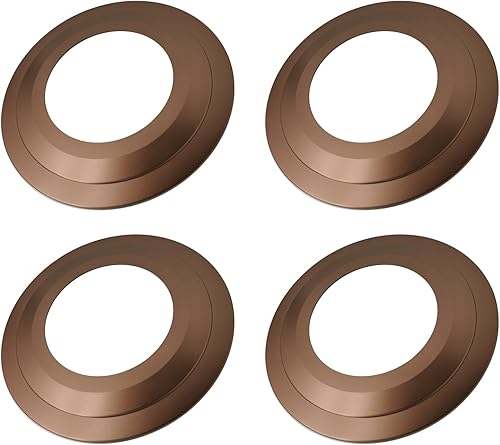 Miniatura 7 de Paquete de 4 anillos de plata mate para iluminación de lata empotrada de 56 pulgadas, plástico, diámetro exterior de 8.6 pulgadas, diámetro interior