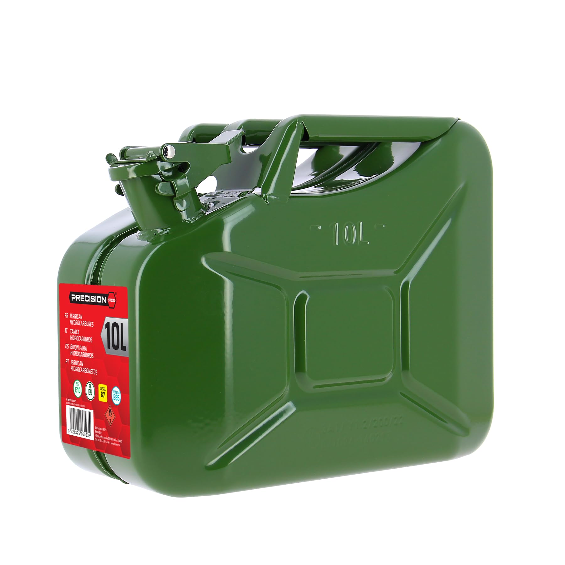 XL TECH 506023 Jerrican US Metálico Hidrocarburos: gasolina, diesel, aceites, 10L