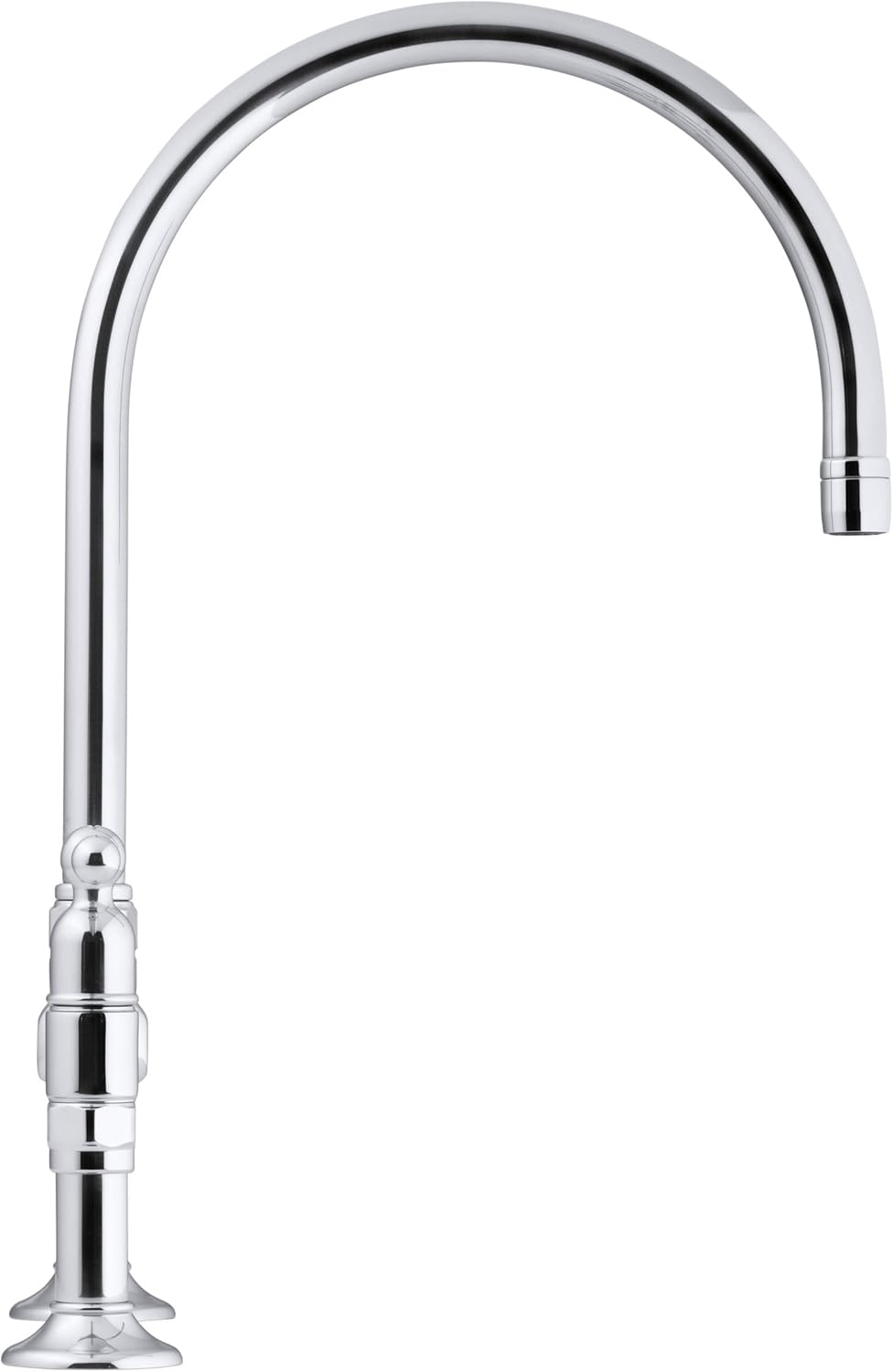 KOHLER K-7337-4-S HiRise Stainless Deck Mount Bridge Kitchen Faucet, Polished Stainless