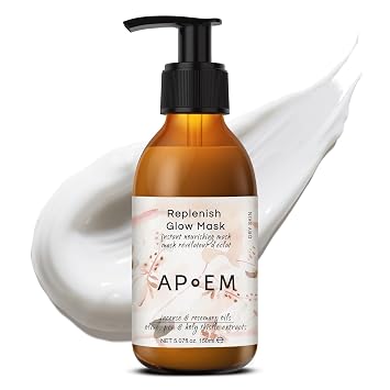 Replenish Glow Mask | face masks skincare for instant plumping, deep hydration, anti-aging & firming | smoothing fine lines, brightening & antioxidant protection | Spanish skincare, 150ml