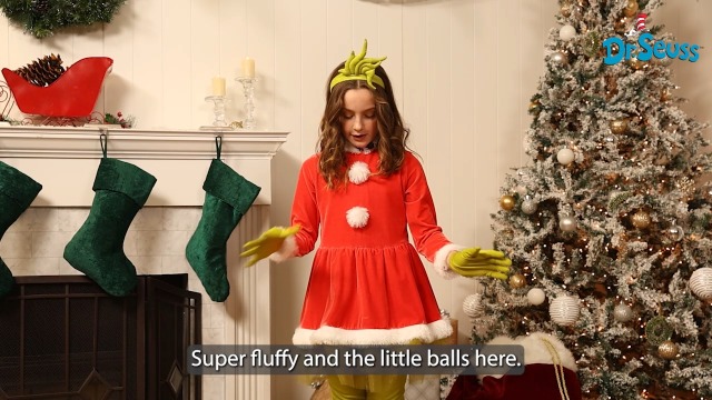 Disfraz completo de The Grinch para niñas talla medium miniatura 4