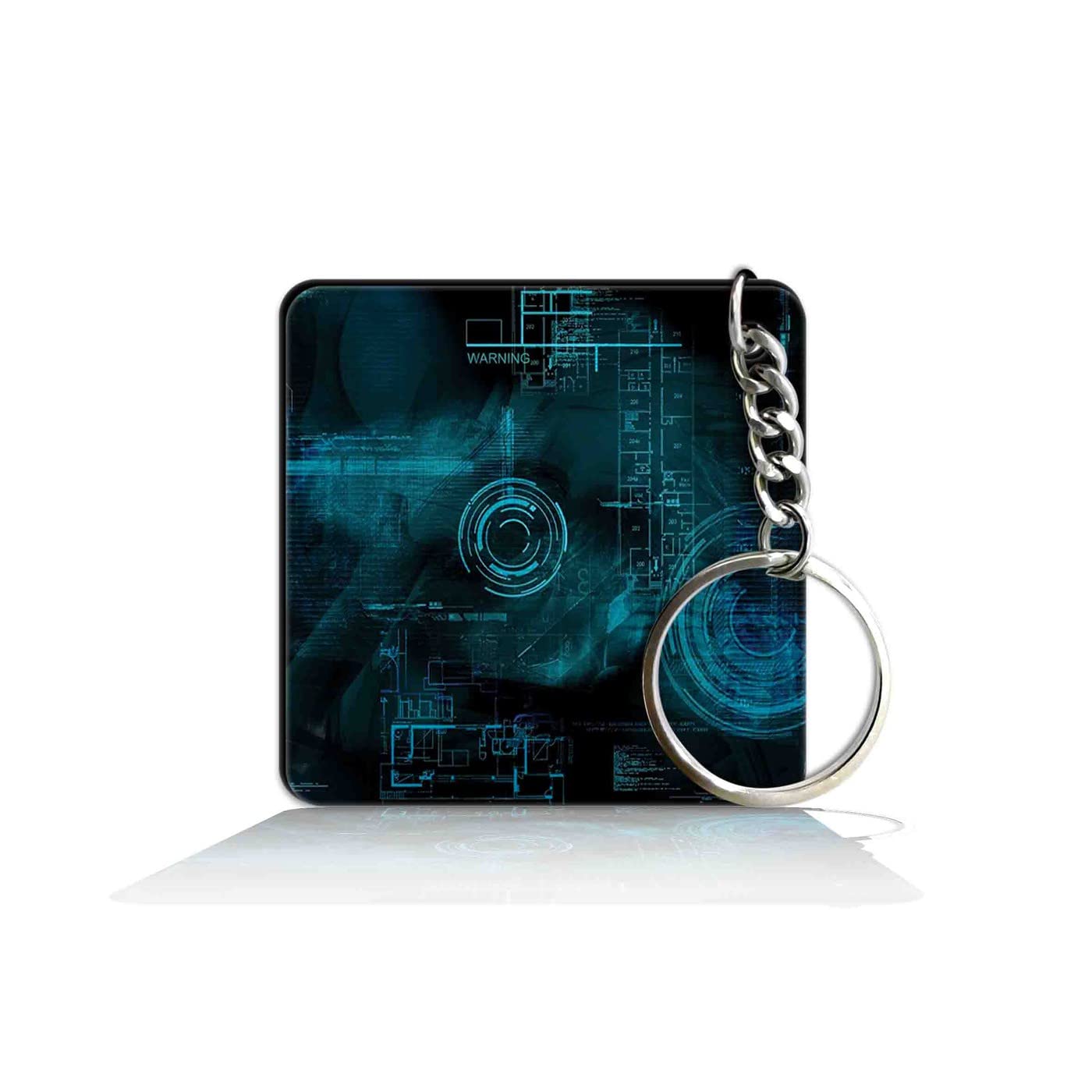 party gift Printed Square Keyring Keychain for Bag Wallet Purse Bike Car Cycle Lock Key House Keys 138-picture-39