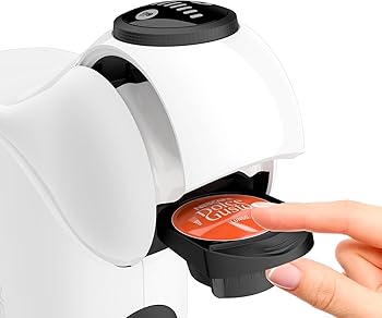 Krups Nescafé Dolce Gusto Genio S, cafetera con cápsulas para bebidas frías y calientes, Depósito de agua de 0.8 L, modo Eco, Thermoblock, apagado automático, blanco, KP24313