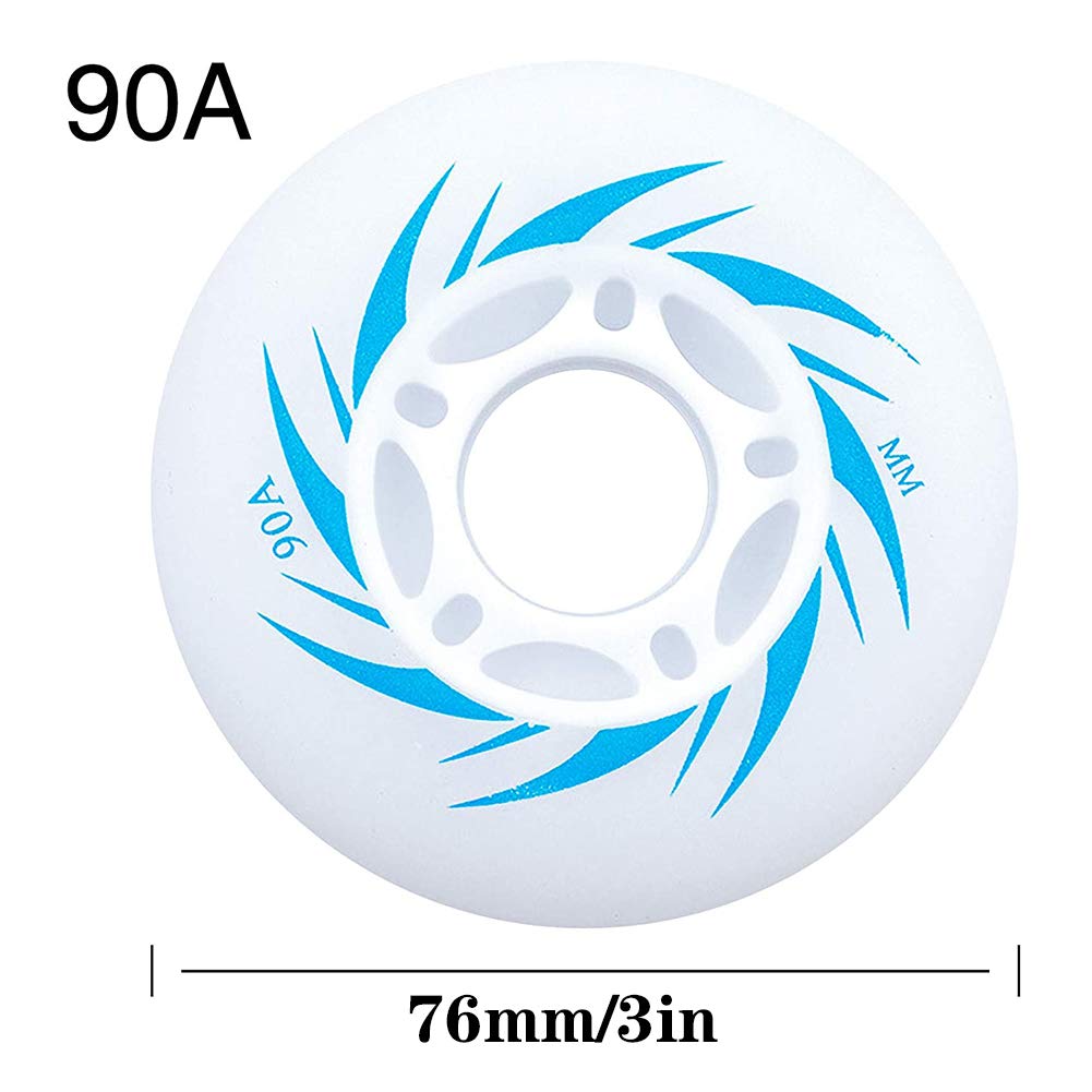 Paquete de 8 Ruedas de Patinaje en Línea de 72 mm 76 mm 80 mm Ruedas de Repuesto para Patines con Luces LED Ruedas Flash Ruedas Patines Línea