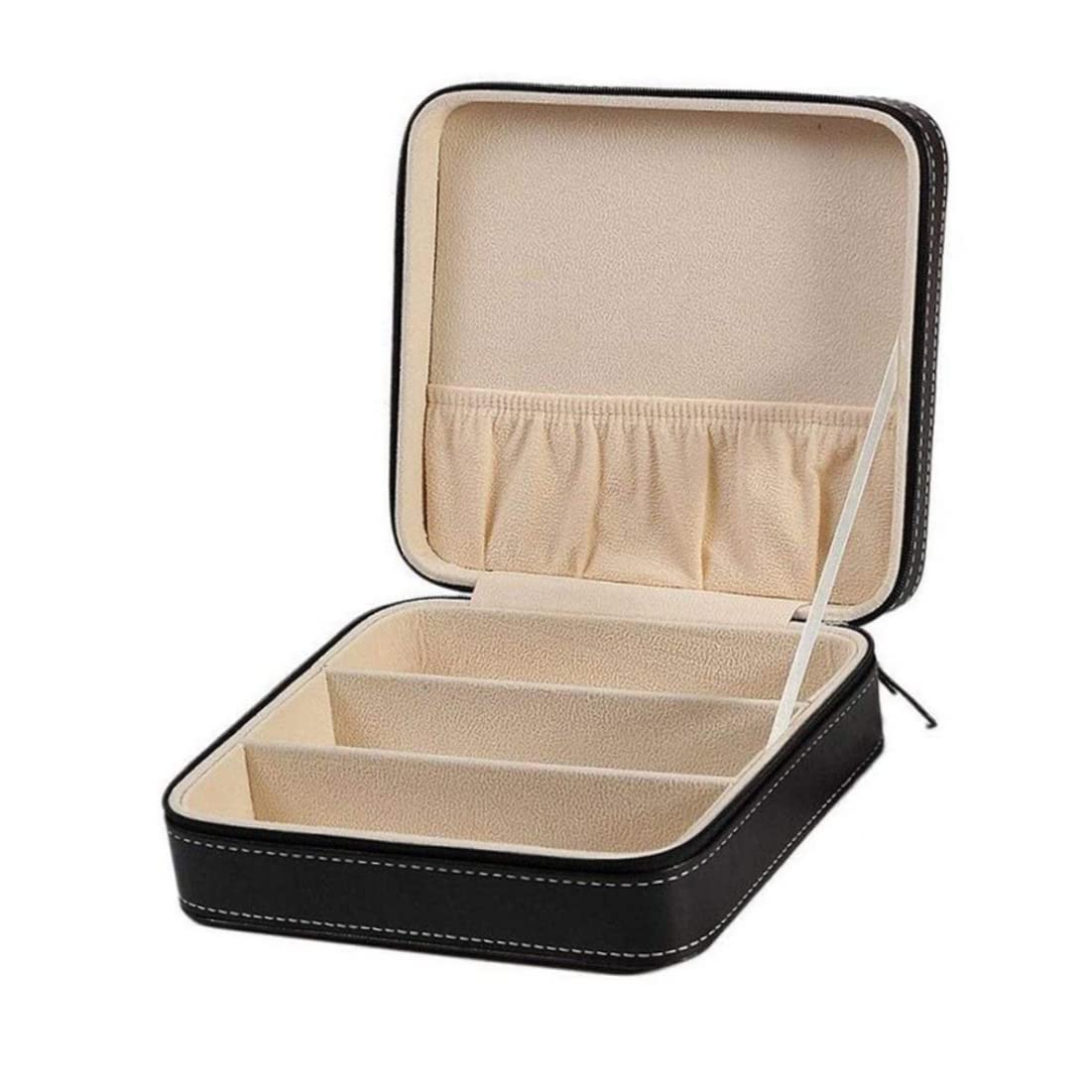 Organisateur de lunettes de voyage en cuir avec 3 emplacements de rangement de lunettes