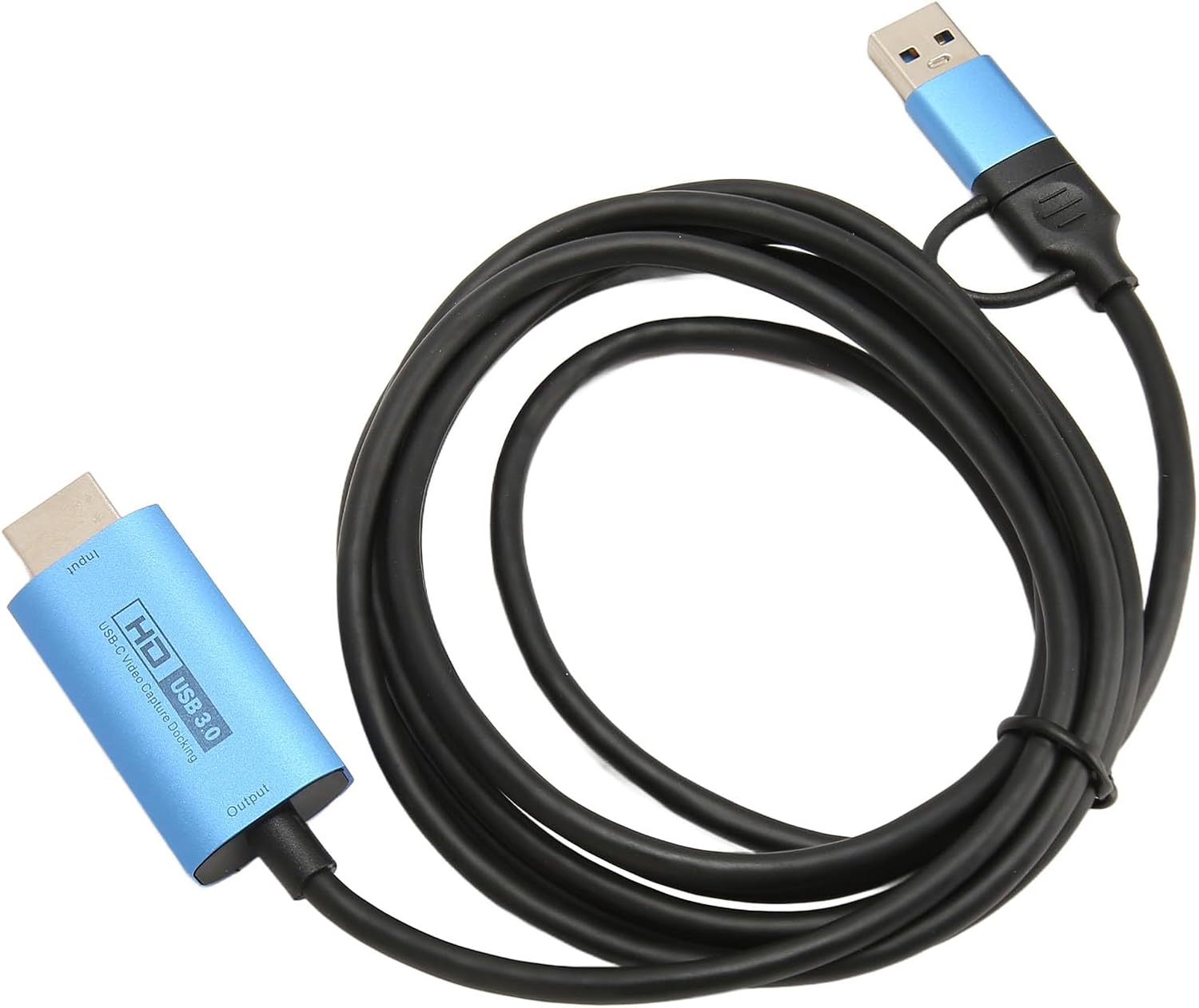 Video Capture Card HD Multimedia Interface Type C USB3.0 1080P 60FPS Game Capture Card for One and Aluminum Shell Real Time Recording Live Streaming Plug and Play