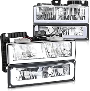 DNA Motoring HL OH 8P C10 3G CH AM   Faros Delanteros Para Conductor Y Lado Del Pasajero
