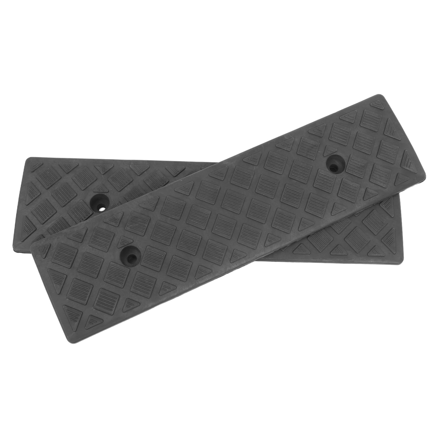 SHERCHPRY Set 2 Pezzi Di Pedana in Gomma 3 Cm Altezza, Superficie Antiscivolo, Riduzione Vibrazioni, Per Vialetti, Soglie e Rampe Pedonali