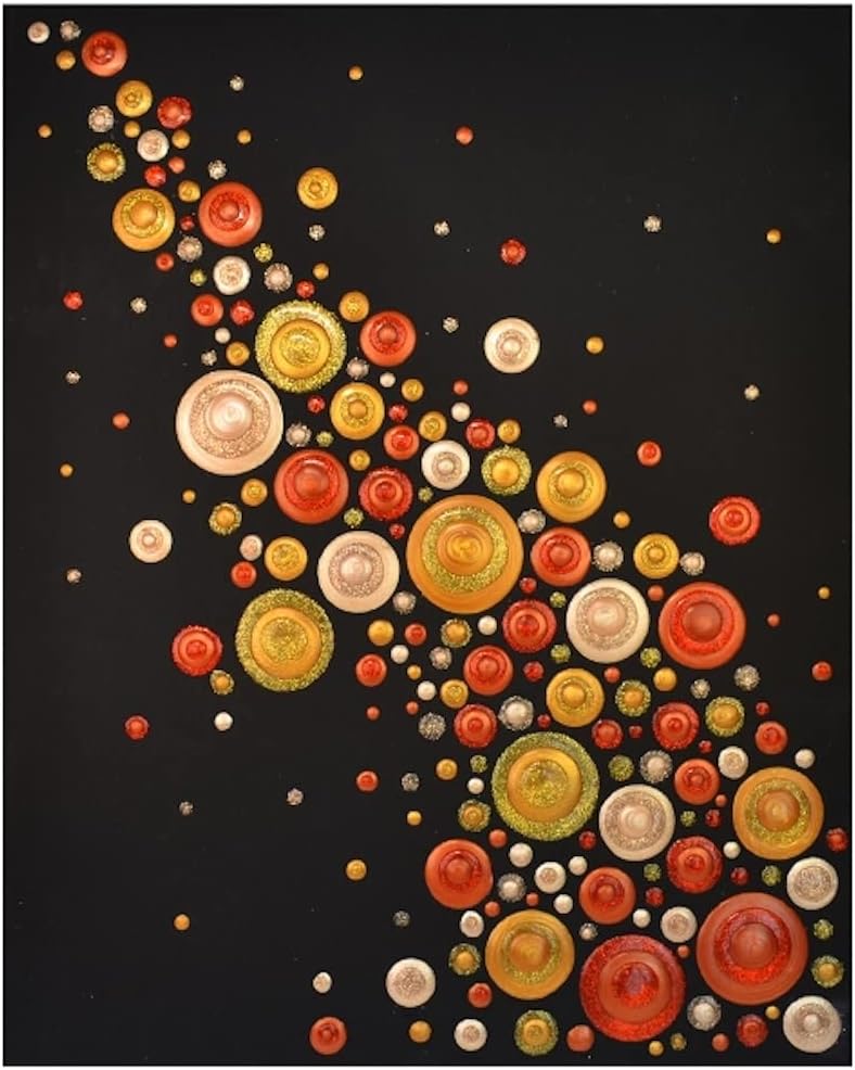 Viva Decor® Blob Paint Set (Golden Glow, 6x3,04 Fl oz) ready-to-use blob painting colors - craft acrylic paint set - dot painting supplies - dotting paint set for canvas or mandala - Made In Germany