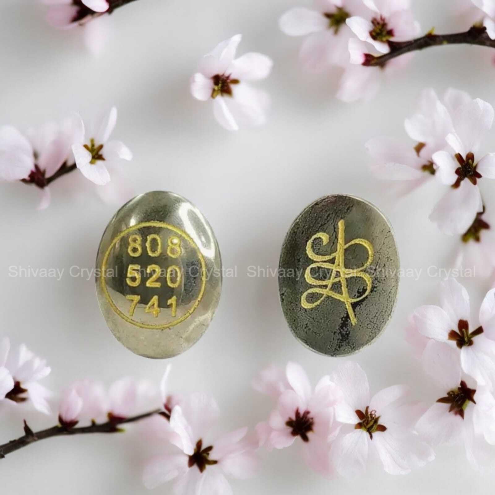 Buy Shivaay Crystal Natural Zibu Sign Coin with Angle Number 808