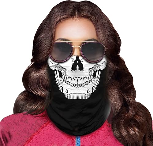 Miniatura 80 de Obacle - Media máscara de calavera, para protección contra el viento, el sol, sin costuras, 3D, para hombres, mujeres, duradera, delgada, Hombres