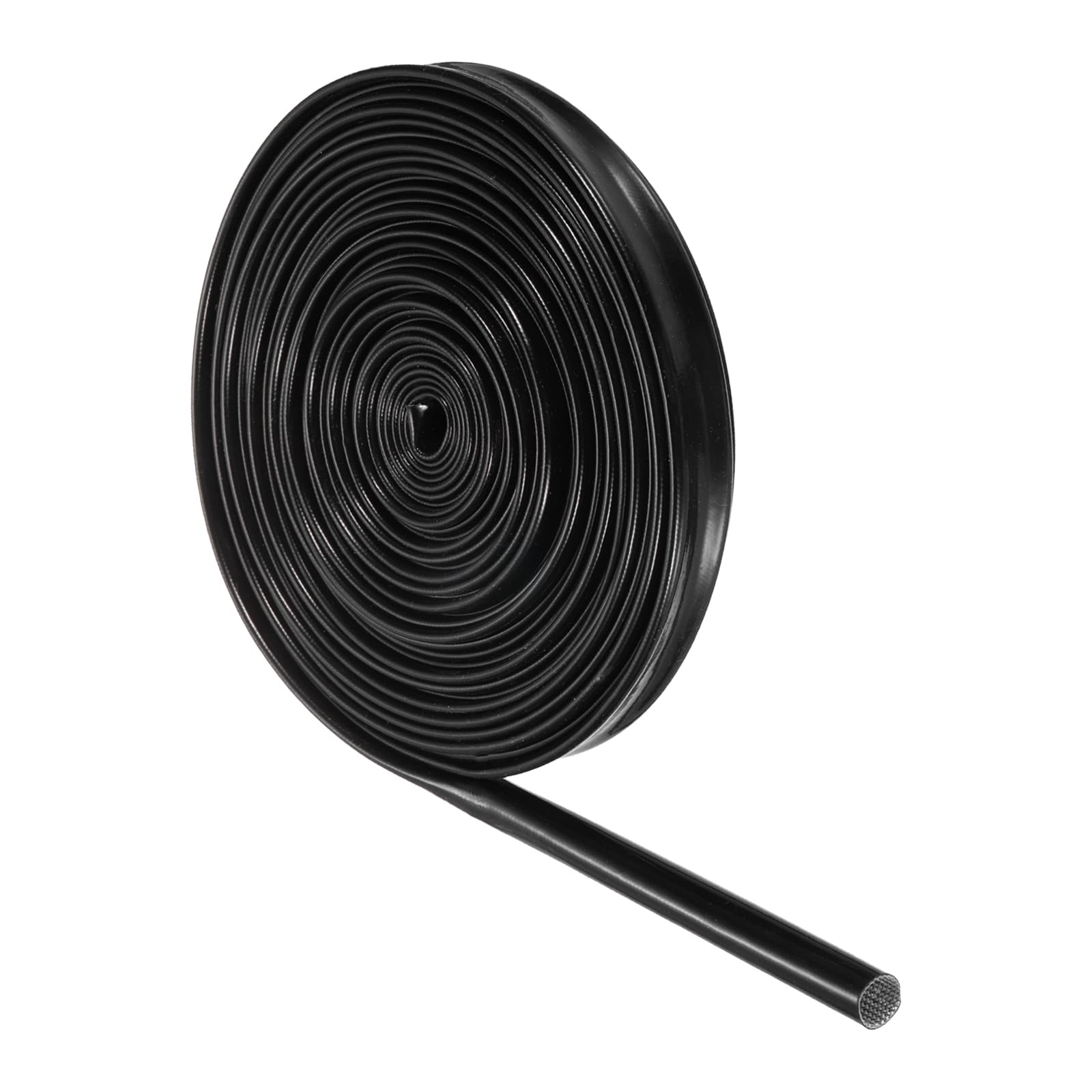 QUARKZMAN Cable Gaine Silicone Noir 10mm ID X 8 Mètre de Long Gaine Cable Tressé Haute Température et Fibre de Verre pour Enrouler Les Câbles et Protéger Le Câblage Automobile