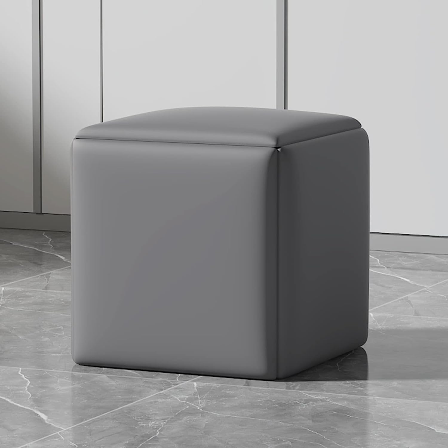 Chaises cubiques empilables similicuir amovibles avec roulettes salon