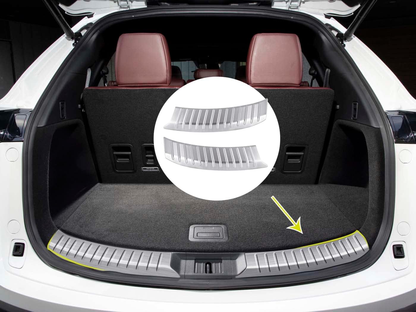 Stainless Steel Rear Bumper Protector, Auto Parts for Mazda CX-9 CX9 Accessories 2017-2022 2023, Car Tailgate Back Door Sill Cover Scuff Plate Strip Guard Protection (Black)