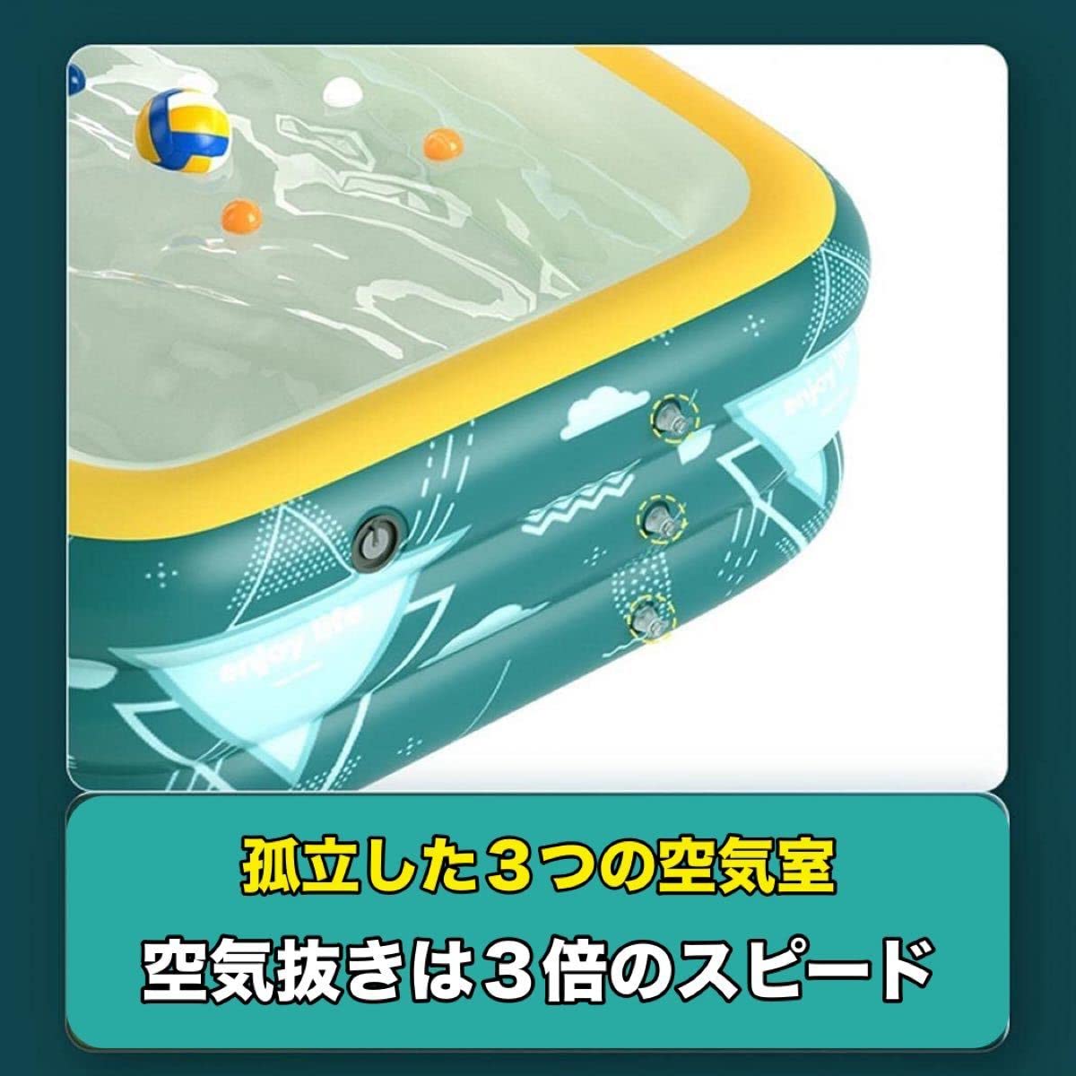 3m猛暑対策 スイミングプール子供用プール エアープール 電動エアーポンプ付き Amazon | 猛暑対策 ファミリースイミングプール 子供用プール
