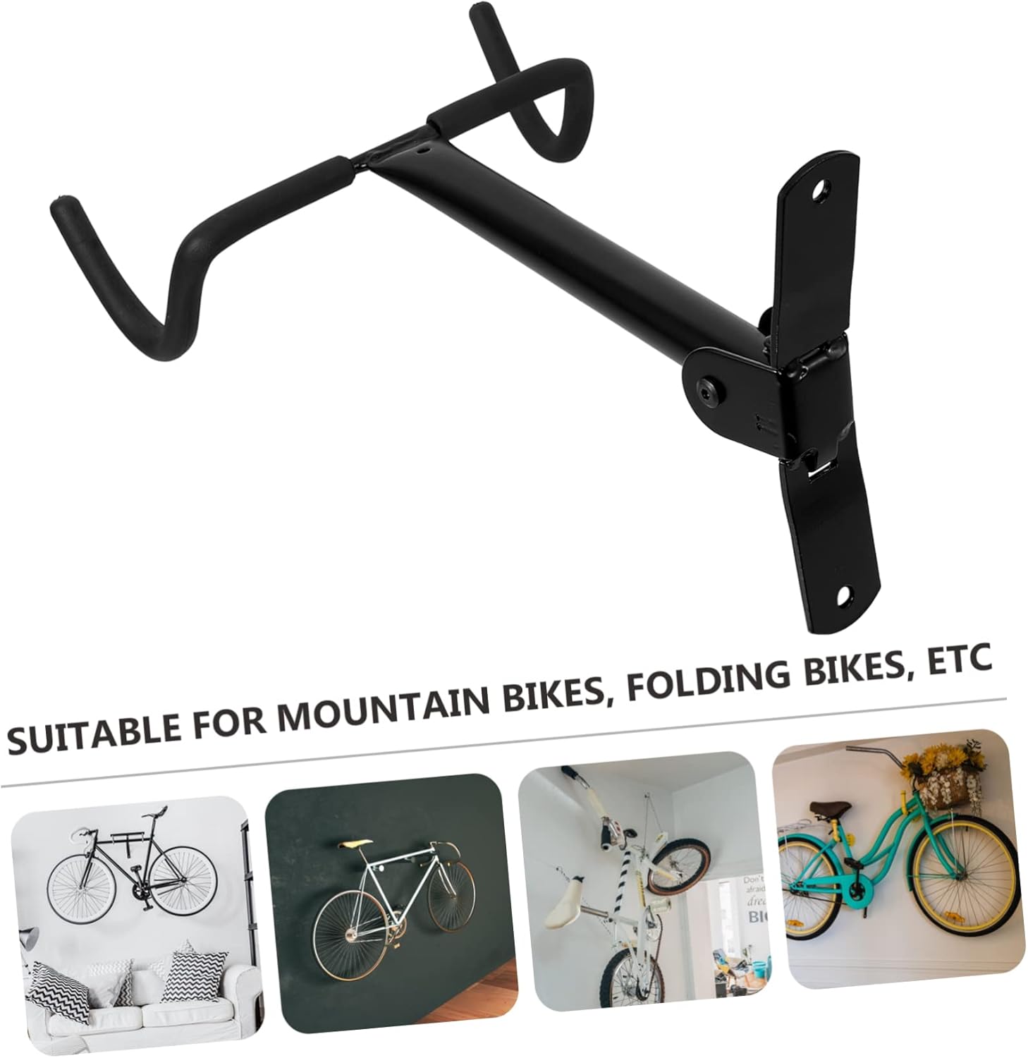 Foldable Bike Wall Hook Bike Display Mount Storage Hanger for Home and Shop