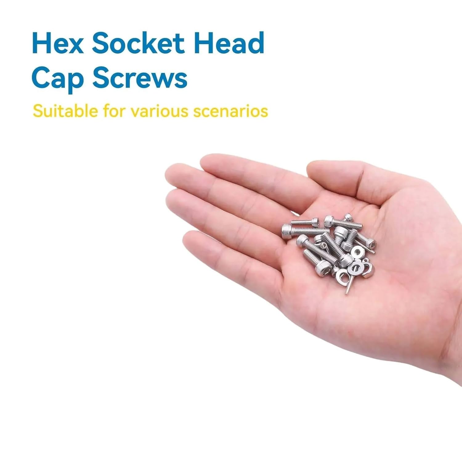 Nut & Bolt Sets 1080Pcs M3 Hex Socket Head Cap Screws Assortment with Wrench